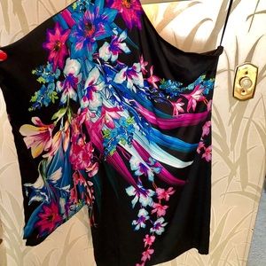 Cache Mini Dress! L! SILK! Outstanding colors!